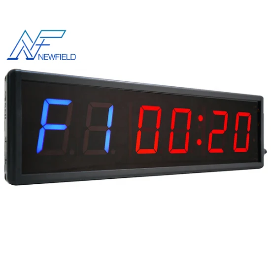 Newfield LED digitale nero rettangolo portatile grande conto alla rovescia da 2,3 pollici fitness palestra timer intervallo allenamento cronometro timer fitness