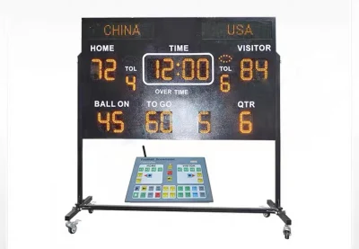 Tabellone segnapunti digitale impermeabile per esterni, tabellone segnapunti LED per football americano
