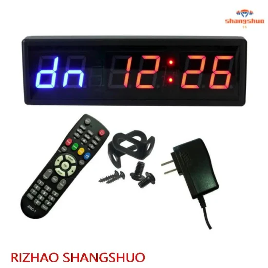 Orologio da parete digitale per palestra con timer per il conto alla rovescia per il fitness a intervalli LED con telecomando