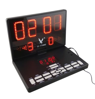Tabellone segnapunti digitale programmabile per tennis/badminton con display LED e comandi da tastiera