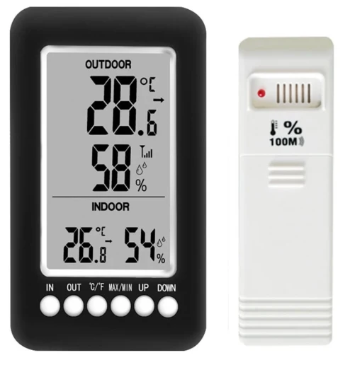 Misuratore elettronico di umidità della temperatura LCD interno Termometro digitale Igrometro Sveglia