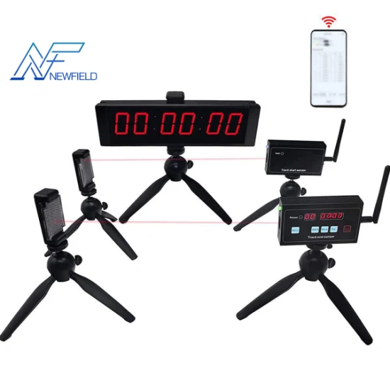 Newfield Racing Timer con batteria incorporata Cronometro elettronico per allenamento di velocità per bici Pattinaggio LED Track Field Timer laser per motocicli
