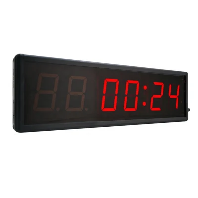 Orologio timer da 1,5 pollici a 6 cifre con LED digitale per circuito di allenamento a intervalli Crossfit, palestra Tabata FGB